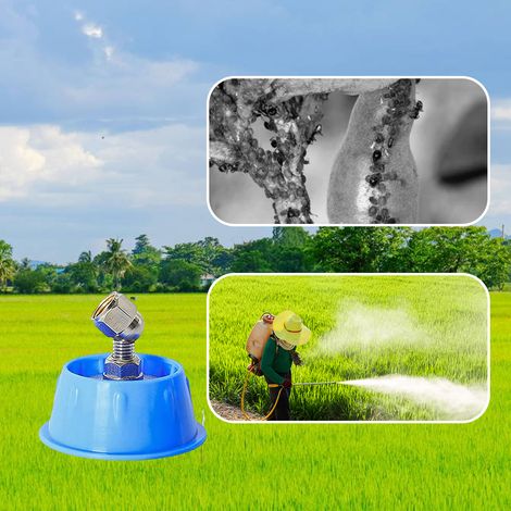 Rotierender, windgeschützter Sprüher mit 7 Löchern für den Garten, 45°-Sprühdüse, verpackt im Beutel, 1 Stück (1/4)