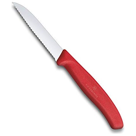Coltelli da Tavola Victorinox 6.7431 Lama Ondulata 8 cm Swiss Classic – Manico Rosso (1/4)