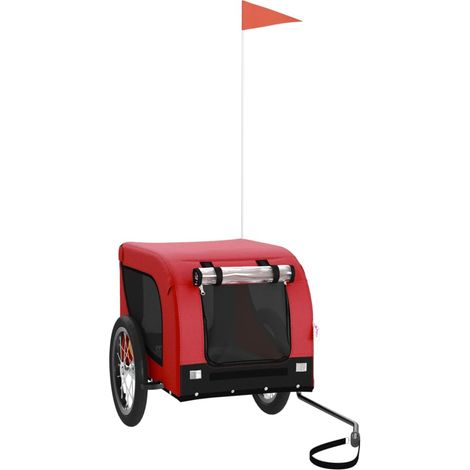 Remorque de vélo pour animaux de compagnie rouge et noir CFW61117 (1/5)