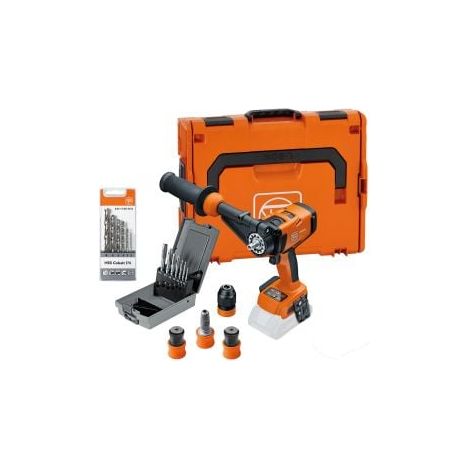 Taladro  atornillador a  batería Fein  4 velocidades  ASCM 18-4  QM AS  Metal Advanced  Set 18  V Solo  incl. accesorios  en L-Boxx  - 71161564000 (1/5)