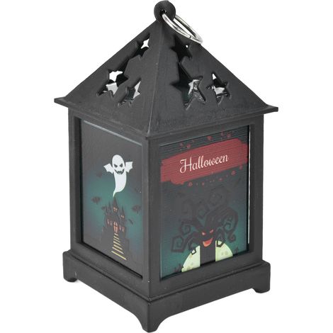 Lanterne LED Halloween Lumière Nocturne Portable Lampe Flamme Déco Fête Fantôme (1/5)