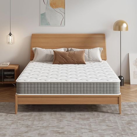 STANEW Materasso Singolo 160x190, Altezza 22CM, Materasso 80x190 a Memoria in schiuma, Rigidità media, Supporto Perfetto, Alleviamento Punti di Pressione, Grigio