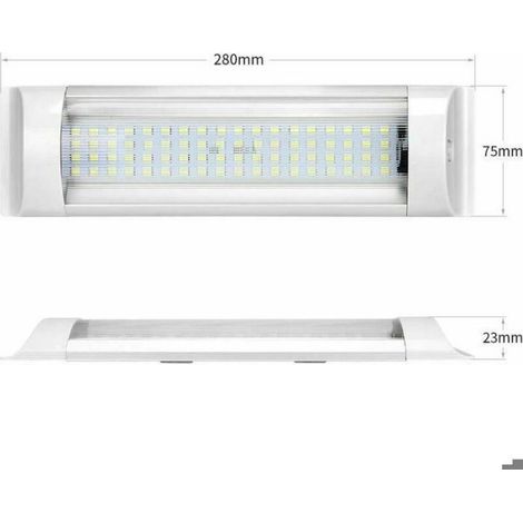 Plafonnier LED 12-80V, Pour Camping-Car Remorque Fourgon Bateau, Interrupteur Marche/Arrêt, Lot 2 (1/5)