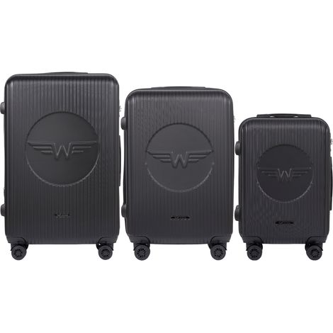 Juego de 3 maletas Wings Swallow 3.0 de color gris oscuro
