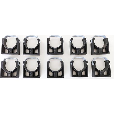 Interplast – Lot de 10 colliers de serrage PVC 50mm – Clips PP pour tuyaux – Résistants aux UV – Pour installations extérieures