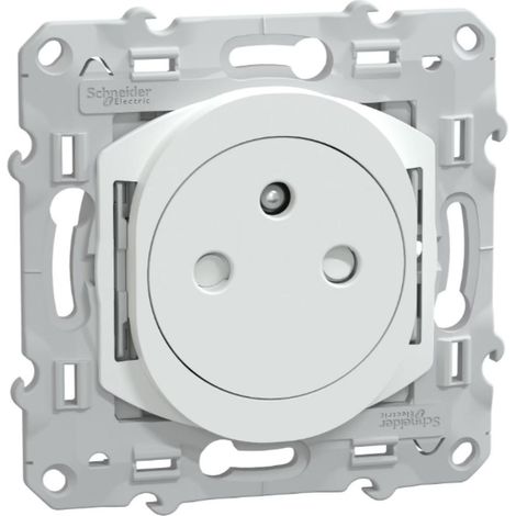 SCHNEIDER ELECTRIC Prise avec terre affleurante à assembler Ovalis, SCHNEIDER ELECTRIC, blanc (1/3)