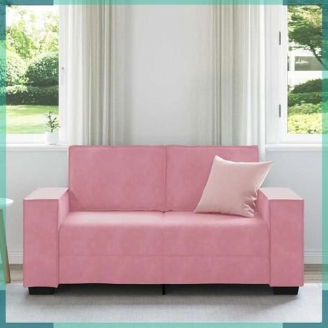 4105013 Canapé à 2 places Rose 160x78x84 cm Velours (1/5)