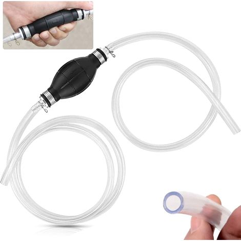 Pompe Manuelle Siphon, Manuel Pompe De Transfert Avec 2M Tuyau de Carburant Manuel Siphon, Tuyau Siphon Hand Pump pour Pompe Essence de Transfert Car Manual Fuel (1/5)