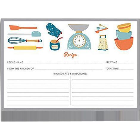 Cartes De Recette - Double Face - 10 x 15 cm - Papier Vert Sauge - 50 Pièces (1/5)