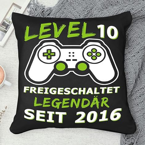 Kissenbezug 45x45 cm, Geschenk für einen 10-jährigen Jungen mit Taschen, Gamer (1/3)