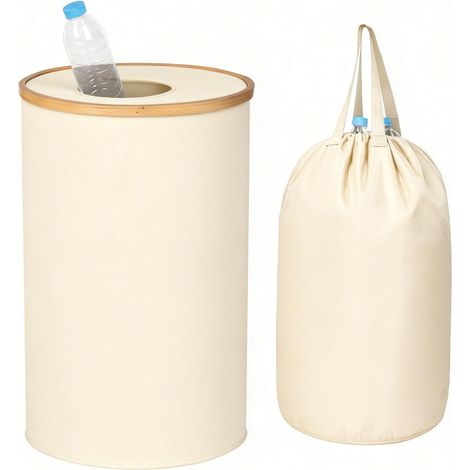 Relaxdays Conteneur de collecte de bouteilles 100 l, sac lavable, HD : 75 x 40 cm, collecteur de bouteilles, Oxford.