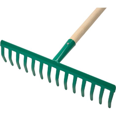 RASTRELLO CON MANICO 16D. ACCIAIO VERNIC. VERDE PAPILLON