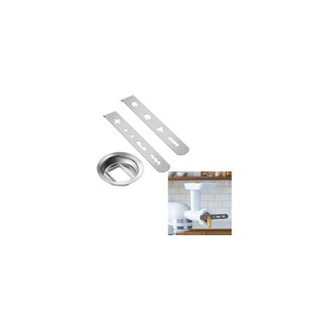 Accessorio per tritacarne per biscotti, accessorio per pasticceria in acciaio inox con 8 forme diverse, accessorio per biscotti, accessori per tritacarne, Aid Proces - Crezuo