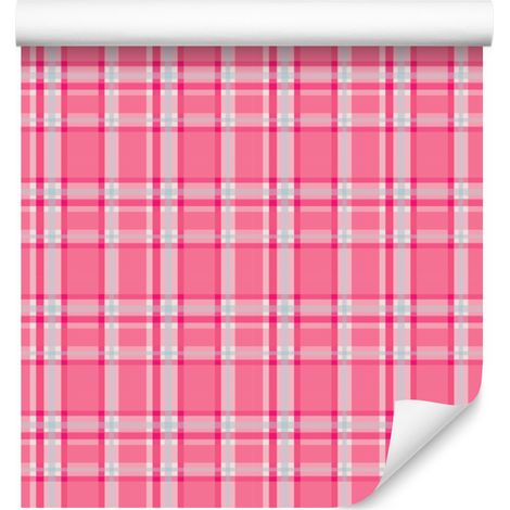 Carta da parati a quadri rosa cipria per soggiorno e camera da letto, 50x1000 cm (1/5)