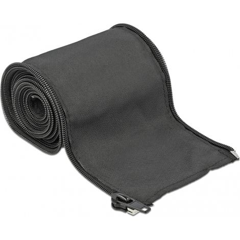DeLOCK Delock Gewebeschlauch mit Reißverschluss hitzebeständig 2 m x 35 mm schwarz (19220) (1/4)