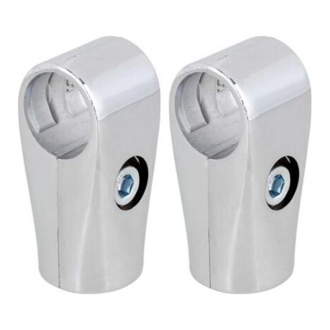 Silver 25mm Inner Diameter and Shelf for Scaffolding Display Aluminum Pipe Connector Fixings Pack of 2 (1/5)