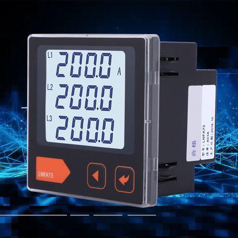 Ampèremètre triphasé numérique intelligent à affichage LCD LNFA73 (1/5)