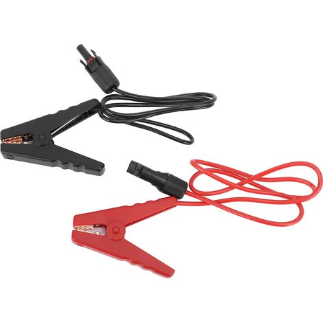 Lot de 2 pinces pour batterie solaire, câble d'extension à déconnexion rapide 12AWG, connecteur de chargeur de batterie pour panneau solaire, automobile et moto (1/5)