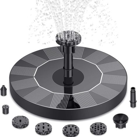 Fontaine solaire ronde flottante miniature, outils de jardin KLB (1/5)
