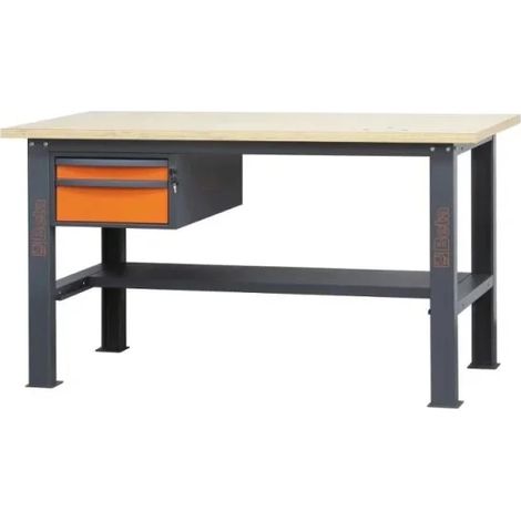Beta C58BC-W1,6 2C/O Banco da lavoro piano 1,6 m in legno e 2 cassetti (1/3)