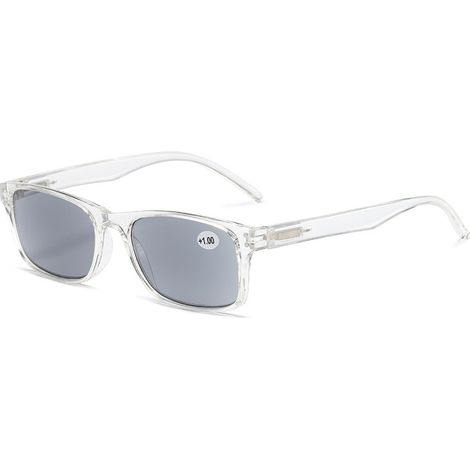 Lunettes de lecture colorées, unisexes, avec protection UV, noir mat, verres grossissants x3, transparents. (1/5)