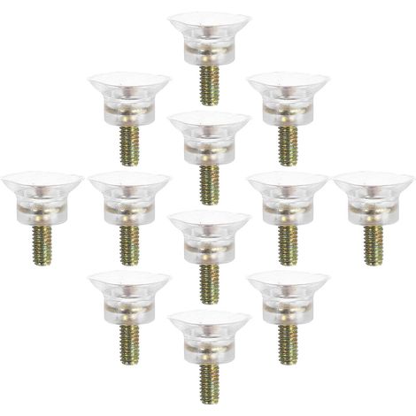 Lot de 12 protège-pieds meubles avec ventouse et vis, en plastique (1/5)