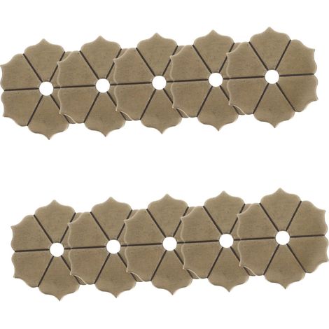 Tofficu Lot de 10 plaques fixation classiques en cuivre, motif (1/5)
