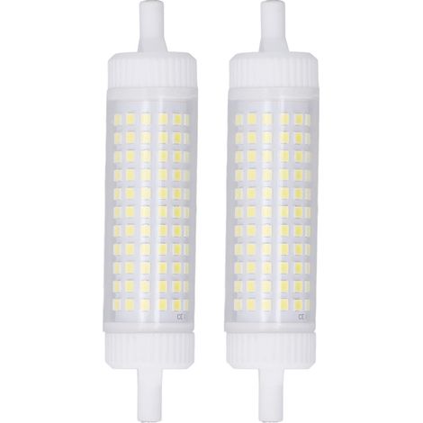 Ortviai Ampoule LED R7s 15 W 118 mm Dimmable – 154 LED, Blanc, 2 unités (1/5)