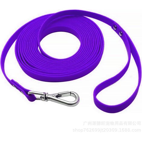 Laisse pour chien TuseRxln en PVC - Laisse d'éducation de 10 mètres de long, violette - Laisse flexible avec poignée pour chiens jusqu'à 20 kg (1/5)