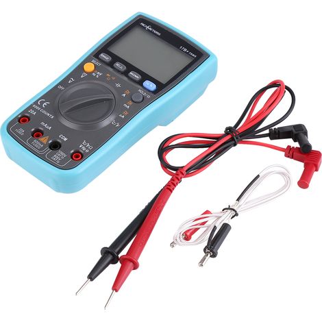 Multimètre Numérique - Mesure Tension Ac Dc Courant Capacité Résistance Fréquence Température - Écran 6000 Comptes - Support Intégré - 1 Pièce (1/5)