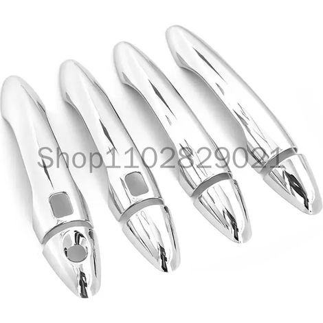 (Argent - 1 trou, 2 boutons) Couvre-poignées de porte de voiture - Garniture, autocollant de style - Accessoires extérieurs automobiles - Convient pour KIA Sportage MK3 SL 2011-2015 2014 2013 2012 (1/4)