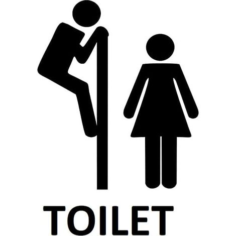 Autocollant toilette - salle de bain - Toilet - Murale - WC - amusante - mur - Idée cadeau - Couleur noire : (INVESTIGATOR) (1/5)