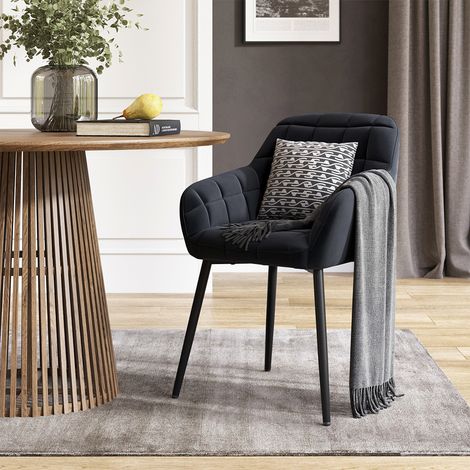Silla de comedor Relio, Negro, 53.5 x 55.5 cm, Vicco (1/5)