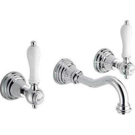 LAVABO MELANGEUR MURAL CHAMBORD S/MECANISME A/VIDAGE UP&DOWN CHROME - CRISTINA ONDYNA CE24251 (1/2)