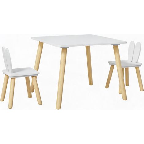 Ensemble table et chaises enfant blanco 60 x 60 x 44 cm (1/5)