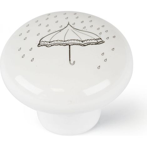 Pomo de porcelana con ilustración,, dimensiones: 40x40x31 mm, Ø: 40 mm - (1/5)