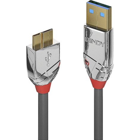 LINDY Cavo USB USB 3.2 Gen1 (USB 3.0) Spina USB-A, Spina USB-Micro-B 3.0 2.00 m Grigio 36658 (1/5)