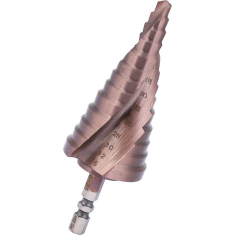 Foret étagé multifonctionnel à revêtement cobalt, queue hexagonale en acier rapide, outil de perçage 6-35 (1/5)