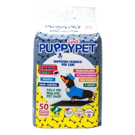 TAPPETINO PUPPY PET CM.60X60 CARBONI ATTIVI PZ.50