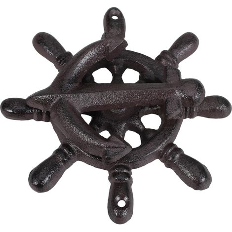Heurtoir de porte vintage en fonte forme d'ancre, résistant à (1/5)