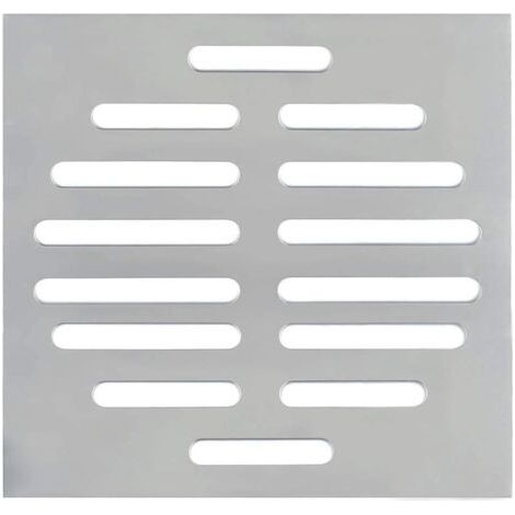 Couvercle de drain de sol carré en acier inoxydable 6 pouces 14 trous argent (1/4)
