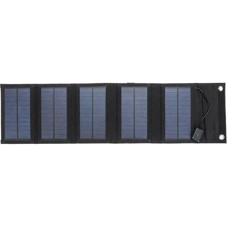 10W Panneaux Solaires Pliables Extérieurs Cellule 5V USB Chargeur de Batterie Solaire Portable pour Smartphone pour Camping Randonnée Chargeur de Téléphone (1/5)