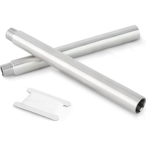 2 pièces 50mm 1 "x 1" mâle BSP Mamelon Tuyau coulé 304 raccords de tuyauterie en Acier Inoxydable 250mm 3/4"M-3/4"F (1/5)