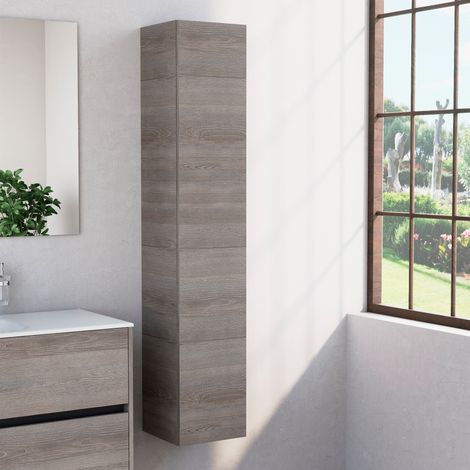 Inda - Colonna bagno con anta DX e 4 ripiani 30x160 cm - Olmo (1/4)