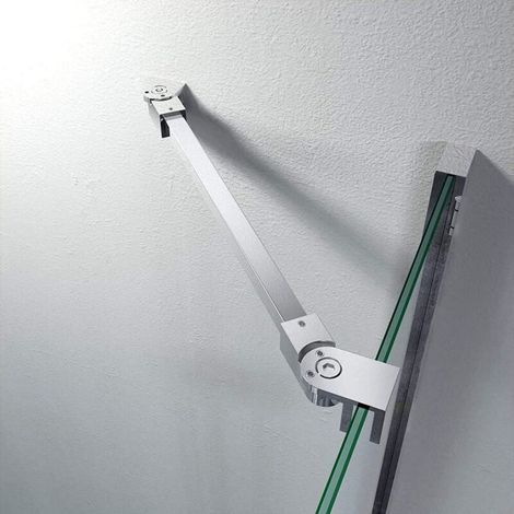 Barre de renfort pour porte de douche en acier inoxydable 50 cmLargeur 15 mmÉpaisseur 1,2 mmInstallation sans perçage