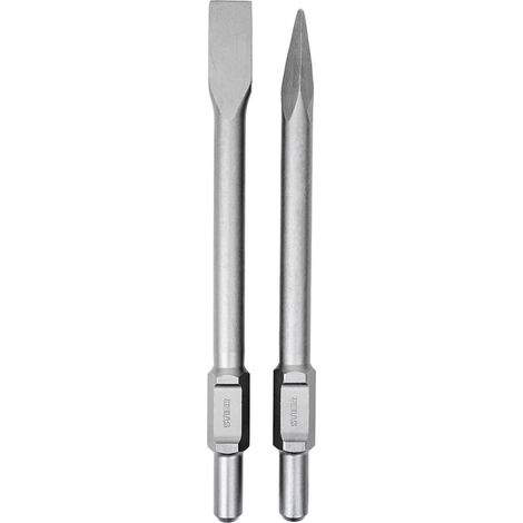 STIER SDS-HEX Flachmeißel Spitzmeißel Set, 410 mm, für Abbruchhammer, vielseitig einsetzbar, guter Materialabtrag (1/5)