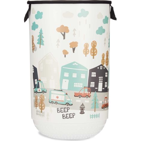Wäschekorb mit Stadtmotiv BEEP BEEP, 40 l (1/2)