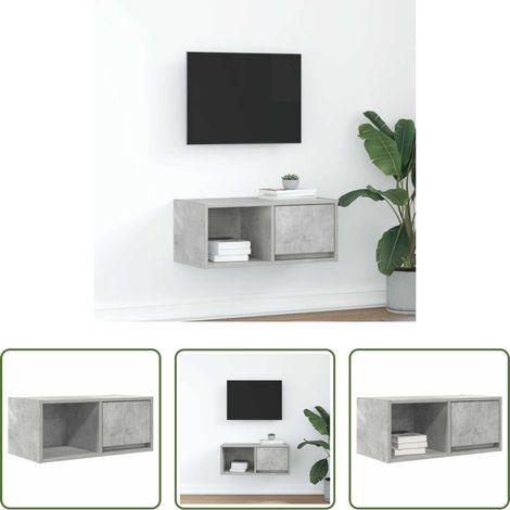 TV-Schrank Betongrau - TV-Schrank Betongrau 60x31x25,5 cm Holzwerkstoff (1/5)