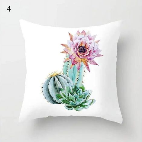Taie D'oreiller Coton Linen Motif Daisy - Usage Intérieur Extérieur - Pour Canapé Chaise Lit Voiture - 40x40 cm (1/5)