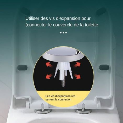 Fixation pour cuvette WC : 2 écrous, boulon de remplacement, charnière, accessoire de salle de bain pour maison (1/5)